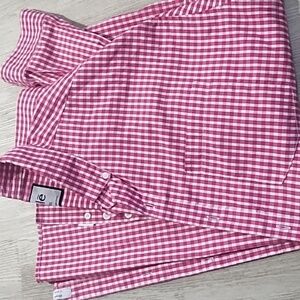 Pink Gingham Men's Casual Shirt